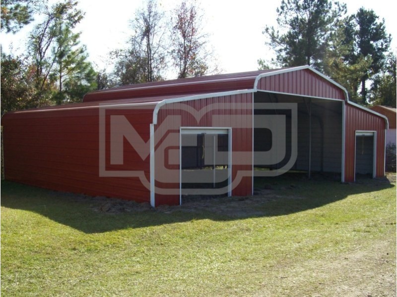 Steel Barn Shelter | Regular Roof | 42W x 26L x 9H | Metal Shelter Steel Barn Shelter | Regular Roof | 42W x 26L x 9H | Metal Shelter