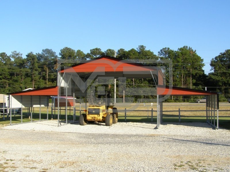 Metal Carolina Barn | Boxed Eave Roof | 46W x 21L x 12H | Barn Shelter Metal Carolina Barn | Boxed Eave Roof | 46W x 21L x 12H | Barn Shelter