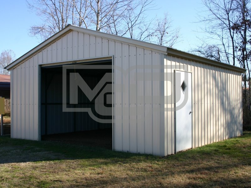 Garage | Vertical Roof | 18W x 21L x 7H | Single Car Garage | Vertical Roof | 18W x 21L x 7H | Single Car