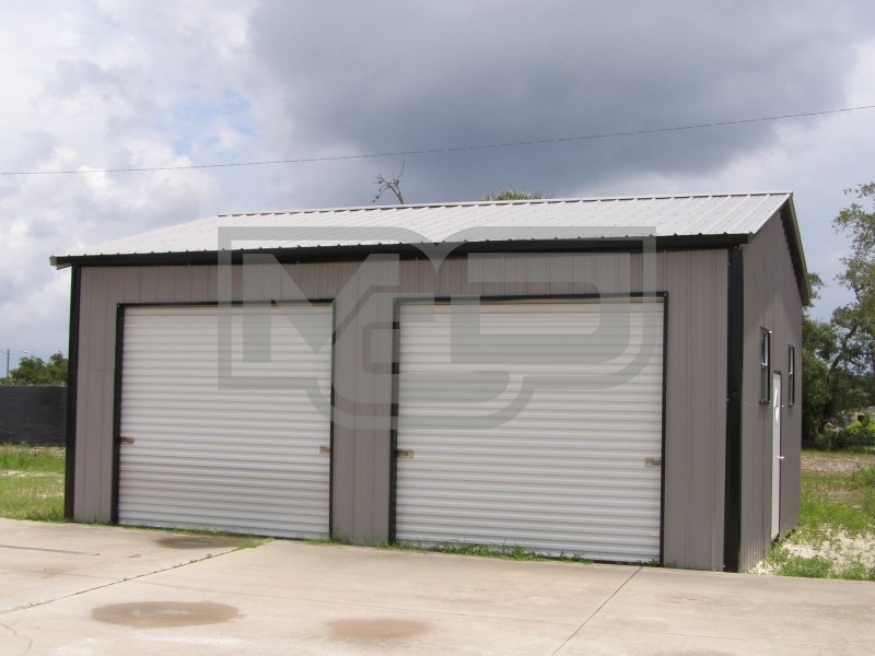 Metal Garage | Vertical Roof | 22W x 26L x 10H | Side-Entry Metal Garage | Vertical Roof | 22W x 26L x 10H | Side-Entry