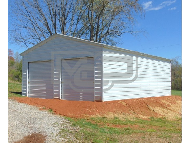 2-Car All-Steel Garage | Vertical Roof | 22W x 31L x 9H | Metal Garage 2-Car All-Steel Garage | Vertical Roof | 22W x 31L x 9H | Metal Garage