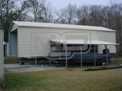 Carport | Vertical Roof | 12W x 41L x 11H | RV Carport